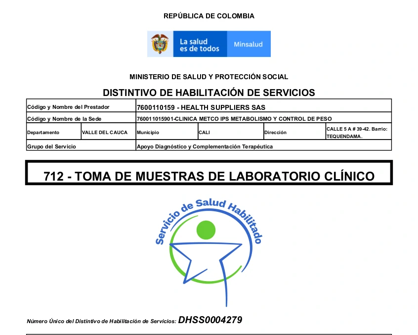 Habilitación Toma de Muestras de Laboratorio Clínico